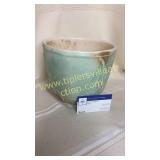 McCoy pottery pine cone flower pot cracked