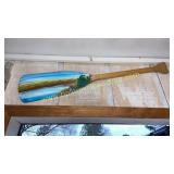 Painted boat oar