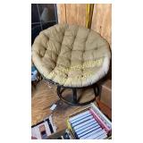 Black papasan chair