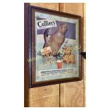 Framed Colliers fishing advertisement