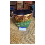 Large glazed pottery flower pot