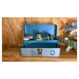 Vintage tackle box and contents