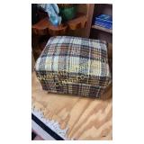 Funky plaid ottoman