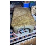 Faux rattan coffee table