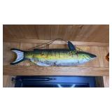 Hanging wooden catfish