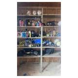 Contents of shop related items on shelves