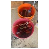 Two buckets of miscellaneous tools