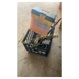 Crate with tools and bolt caddy