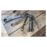 Snap-on ratcheting wrenches standard and 1-metric