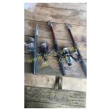 Group of 3 travel fishing rods