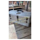 Vintage aluminum My Buddy tackle box full of