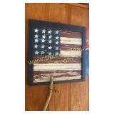 Wooden painted flag