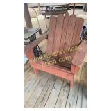 Red Adirondack chair