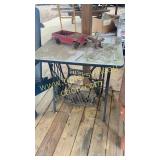 Table made from old sewing machine