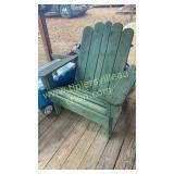 Green Adirondack chair