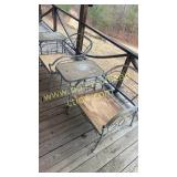 Group of metal patio furniture
