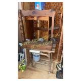 Group with gun rack tables and miscellaneous