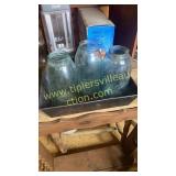 Group of three old fruit jars