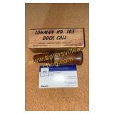 Vintage Lohman duck call