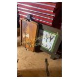 Vintage TV tray and picture