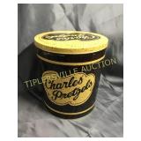 10" Charles pretzel advertising can