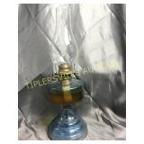 18" blue oil lamp