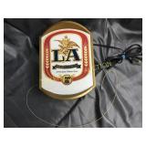 12" lighted LA beer sign works