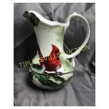 10" cardinal and holy pitcher
