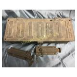 Metal box with license plate lid 15"