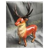 9" cast iron stag coin bank damaged horn