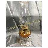 13" amber oil lamp