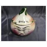 Vintage kitchen onion saver has chips