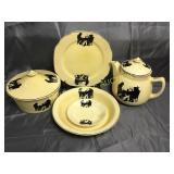 5 pcs crooks like silhouette bake-in ware sine