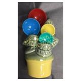 Vintage measuring spoon set flower pot