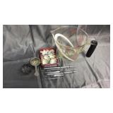 Kitchen items- mead cup, pewter scoop, cookie