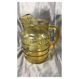 9" amber pitcher