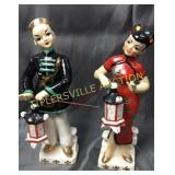 7" Japanese figurines hand painted