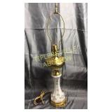 29" handpainted and brass lamp