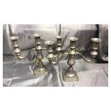 Pewter candelabras