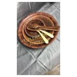 Wooden salad bowl set