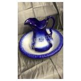 Large pitcher and basin