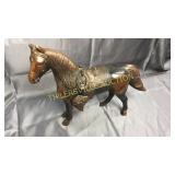 10" metal horse statue
