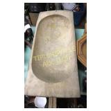 Large wooden dough bowl 38"x16"