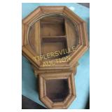 Clock case upcycled into a display wall shelf