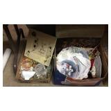2 boxes-Christmas,nativity, glass ware, figurines