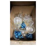Box of glassware, cream/sugar and shaker set
