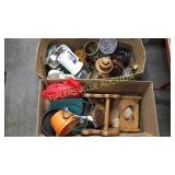 2 boxes of misc house hold items