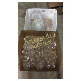2 boxes of clear glass