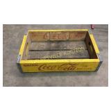 Yellow Coca-Cola crate