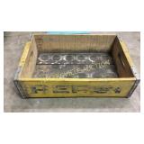 Yellow faded Pepsi drink crate